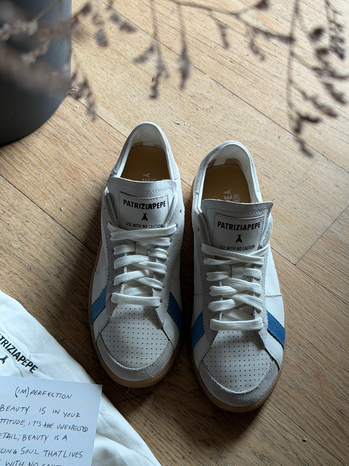 Skin sneakers White-blue