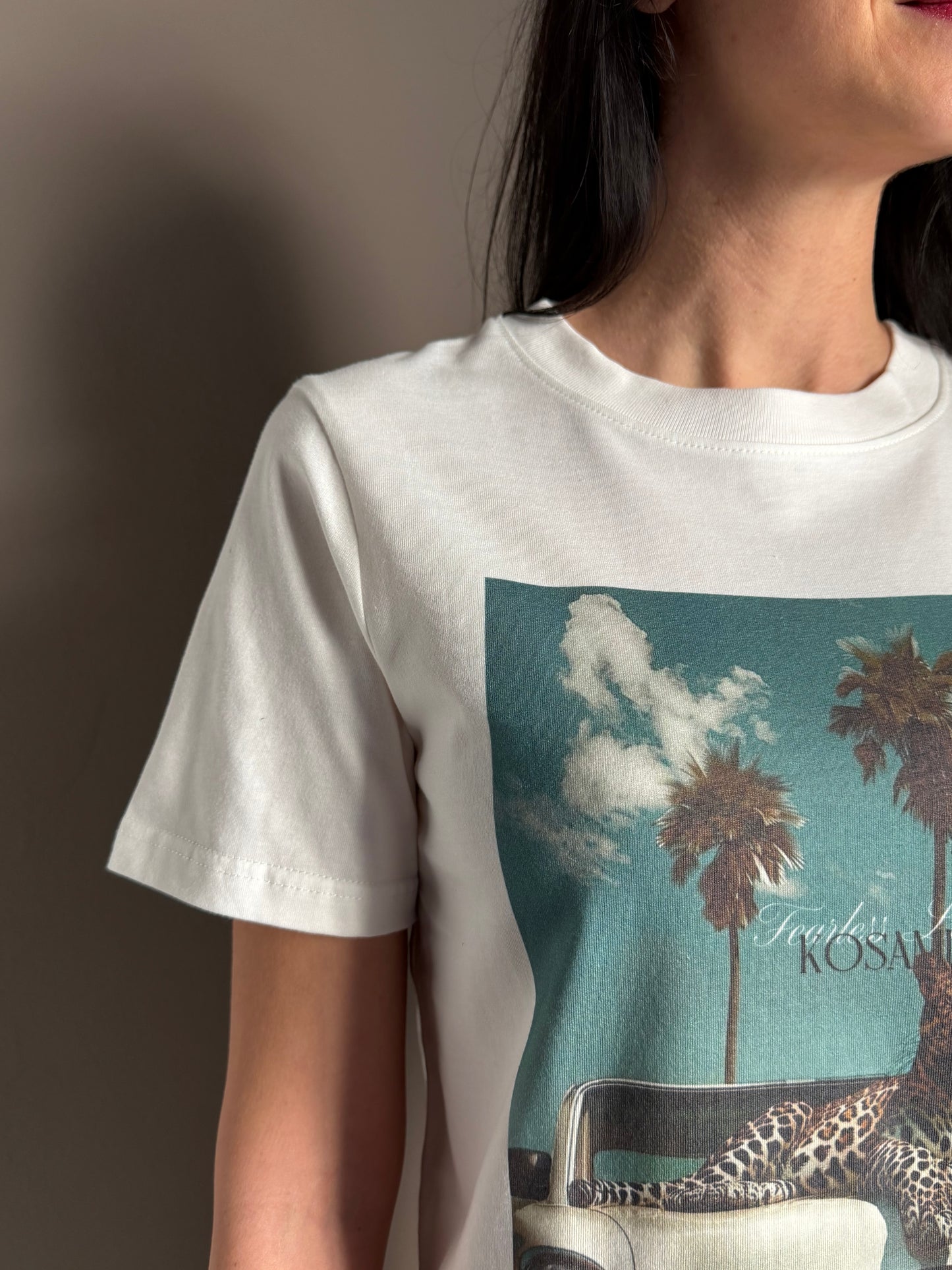 T-shirt con stampa Fearless love