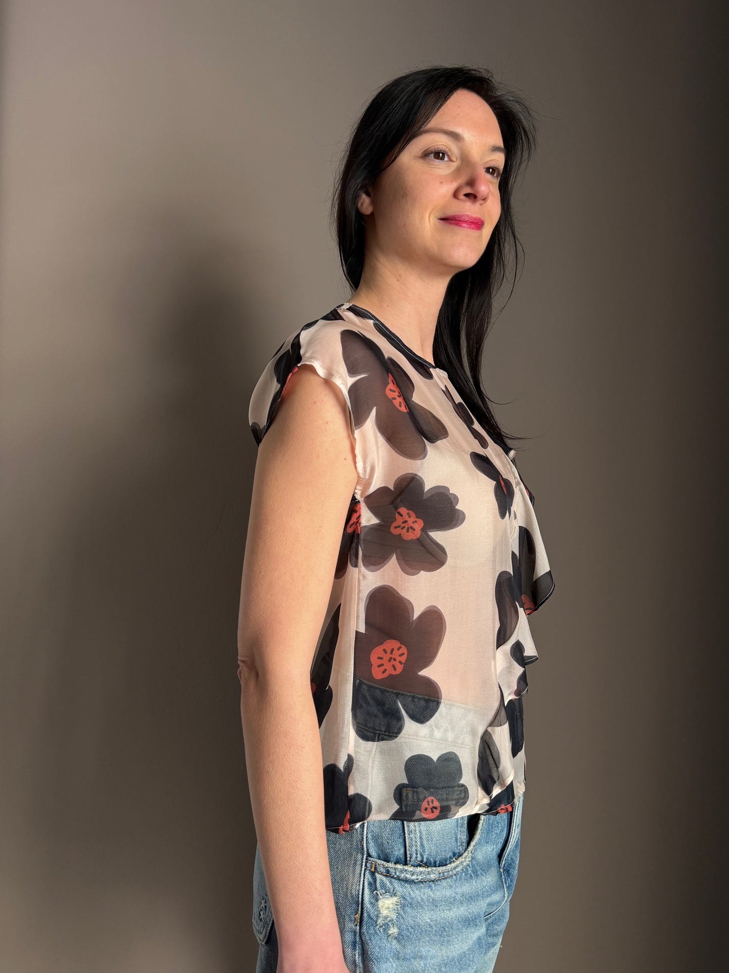 Blusa "Nuvola" in Seta e Viscosa