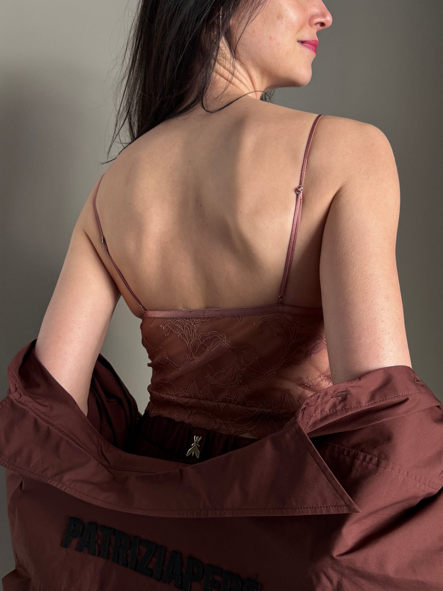 Top in pizzo Light Terracotta