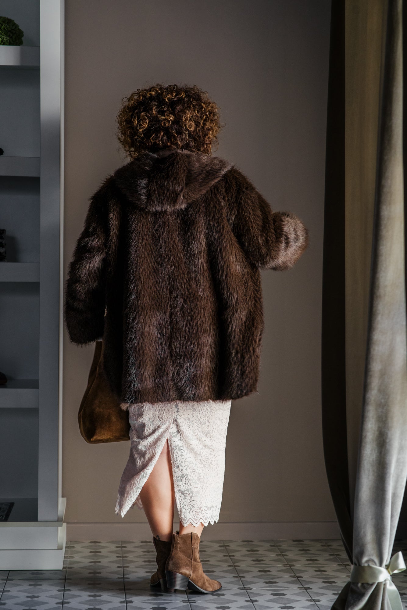 Ecofur con cappuccio reversibile