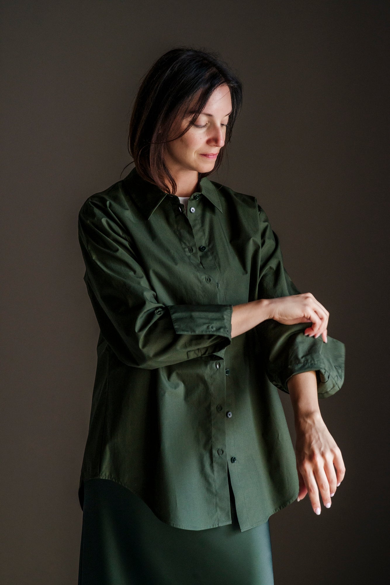 Camicia Patrizia Pepe Verde in Cotone