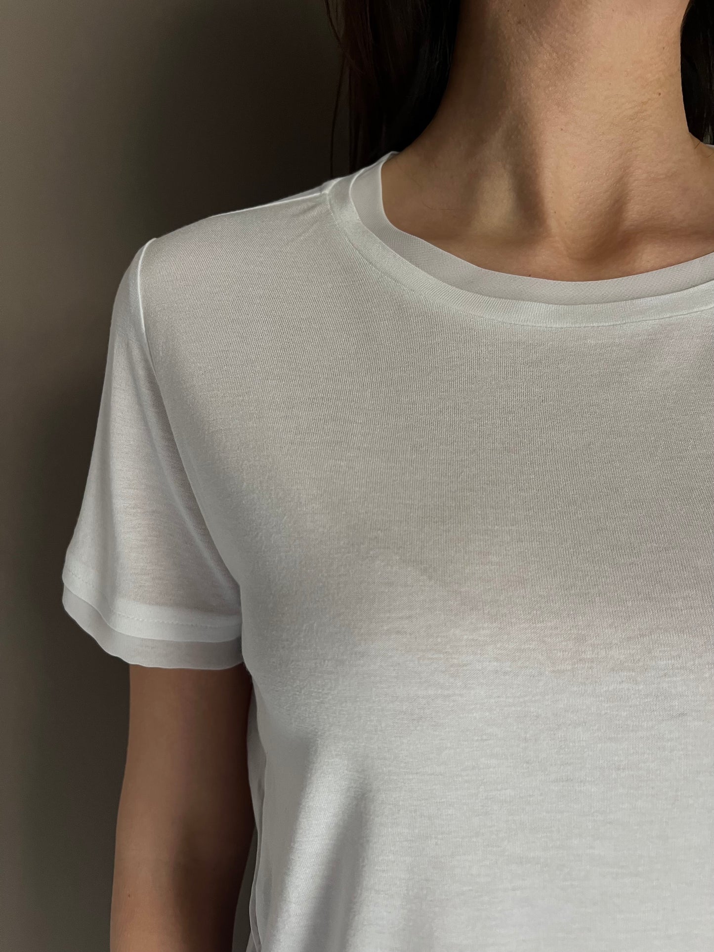 Blusa con trasparenza in viscosa