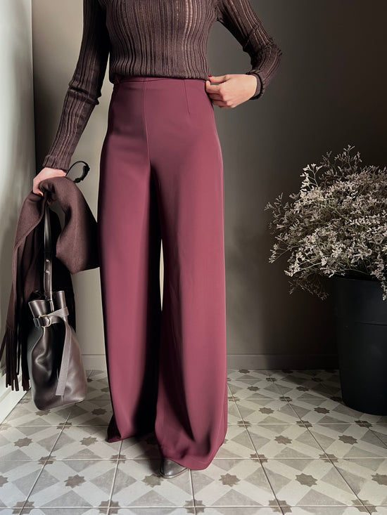 Pantalone in crepe Saba vita alta