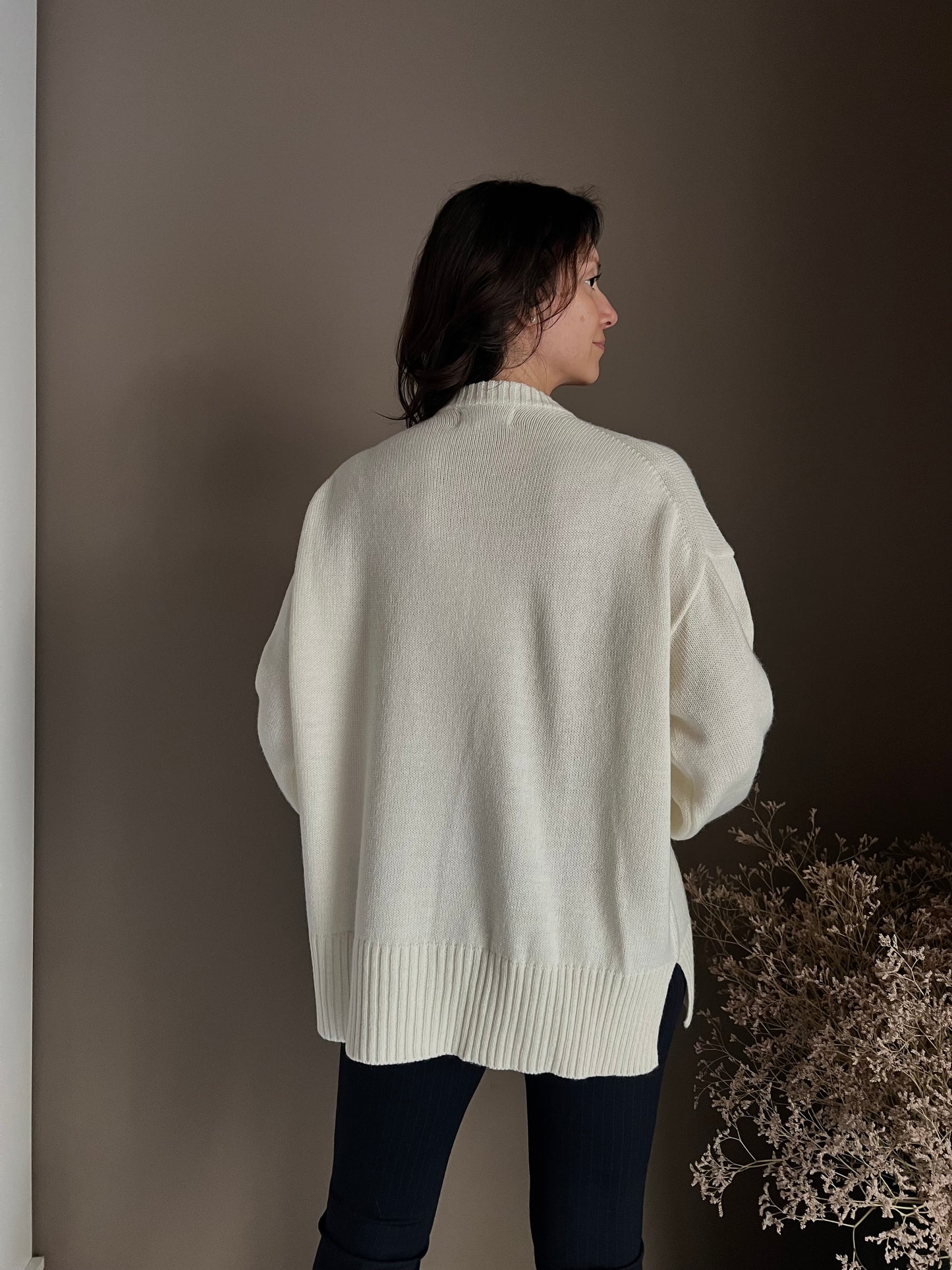 Maglione oversize in misto lana di So Allure milk