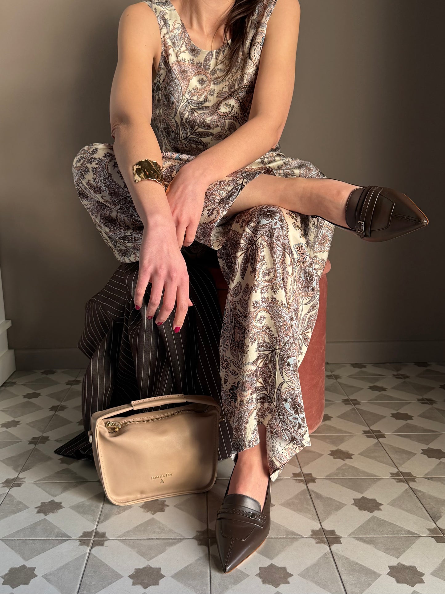 Slingback in nappa moro