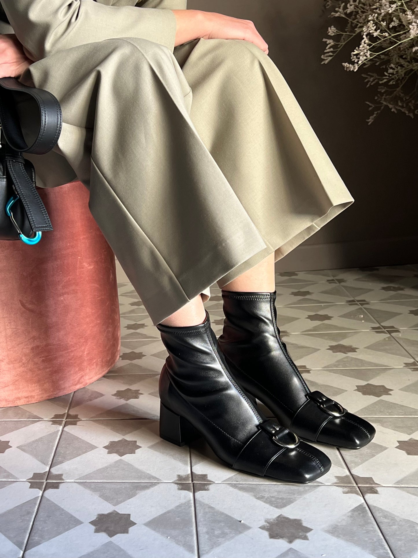 Stivaletto in nappa strech