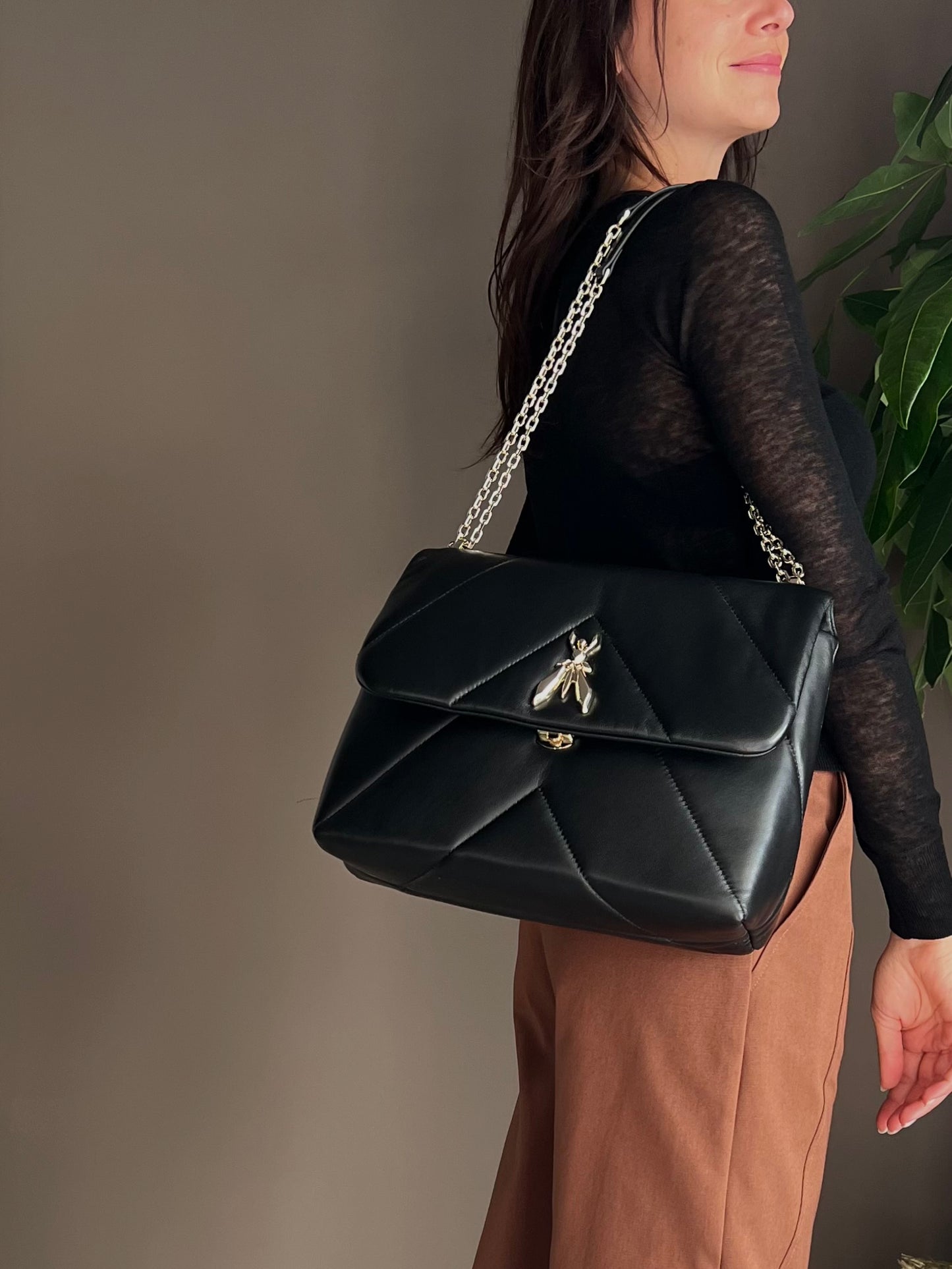 Borsa tracolla Fly Padded nera