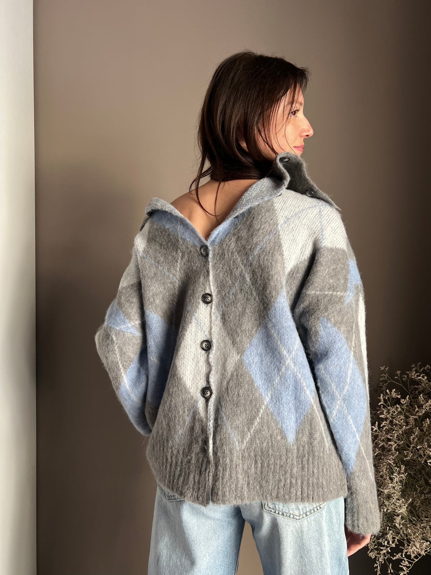 Maglia oversize losanghe Solo Tre