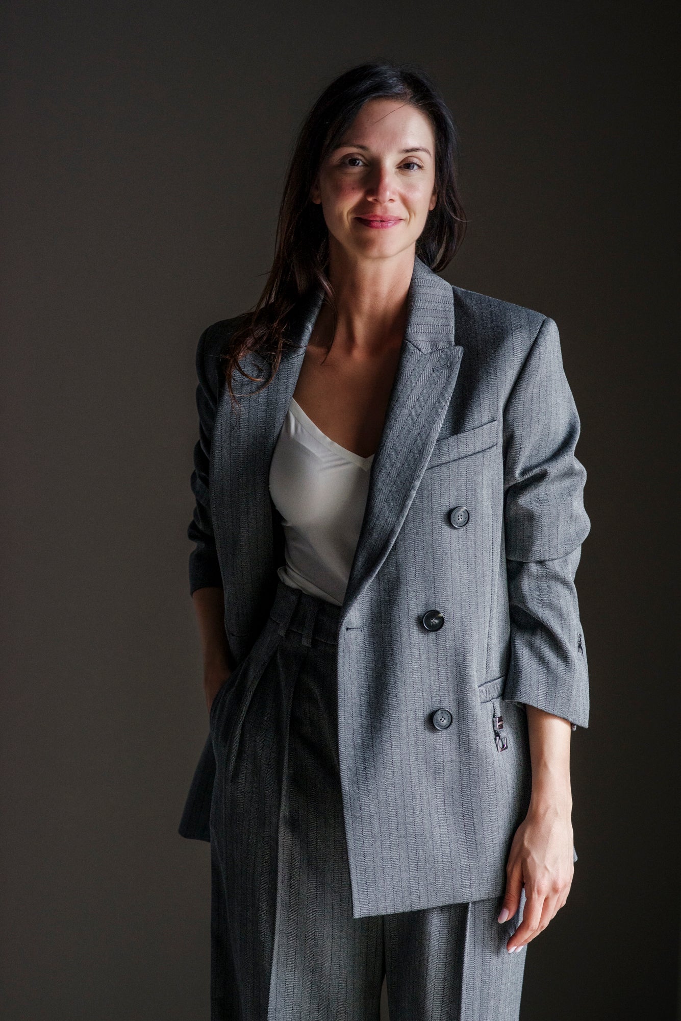 Blazer doppiopetto gessato Patrizia Pepe