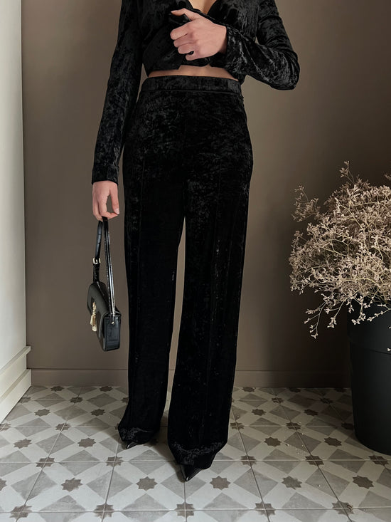 Pantalone in velluto nero Patrizia Pepe
