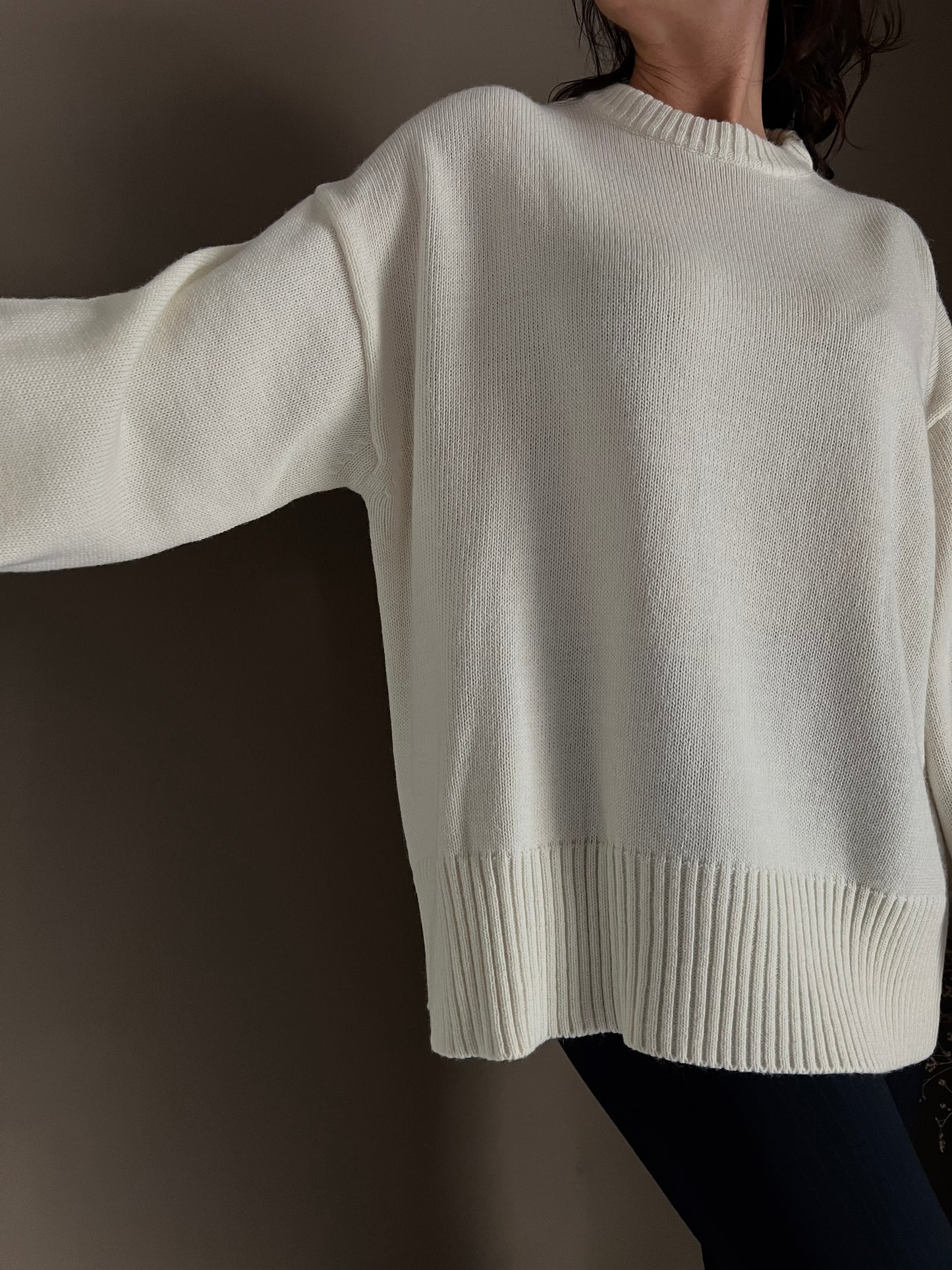 Maglione oversize in misto lana di So Allure milk