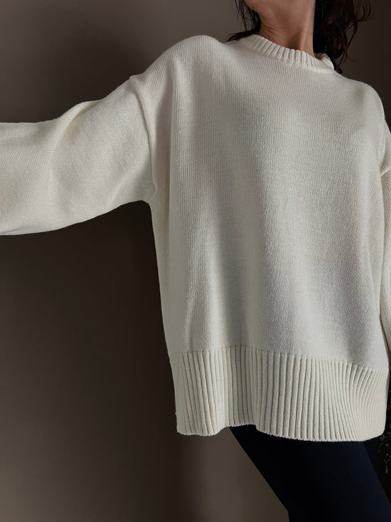 Maglione oversize in misto lana di So Allure milk