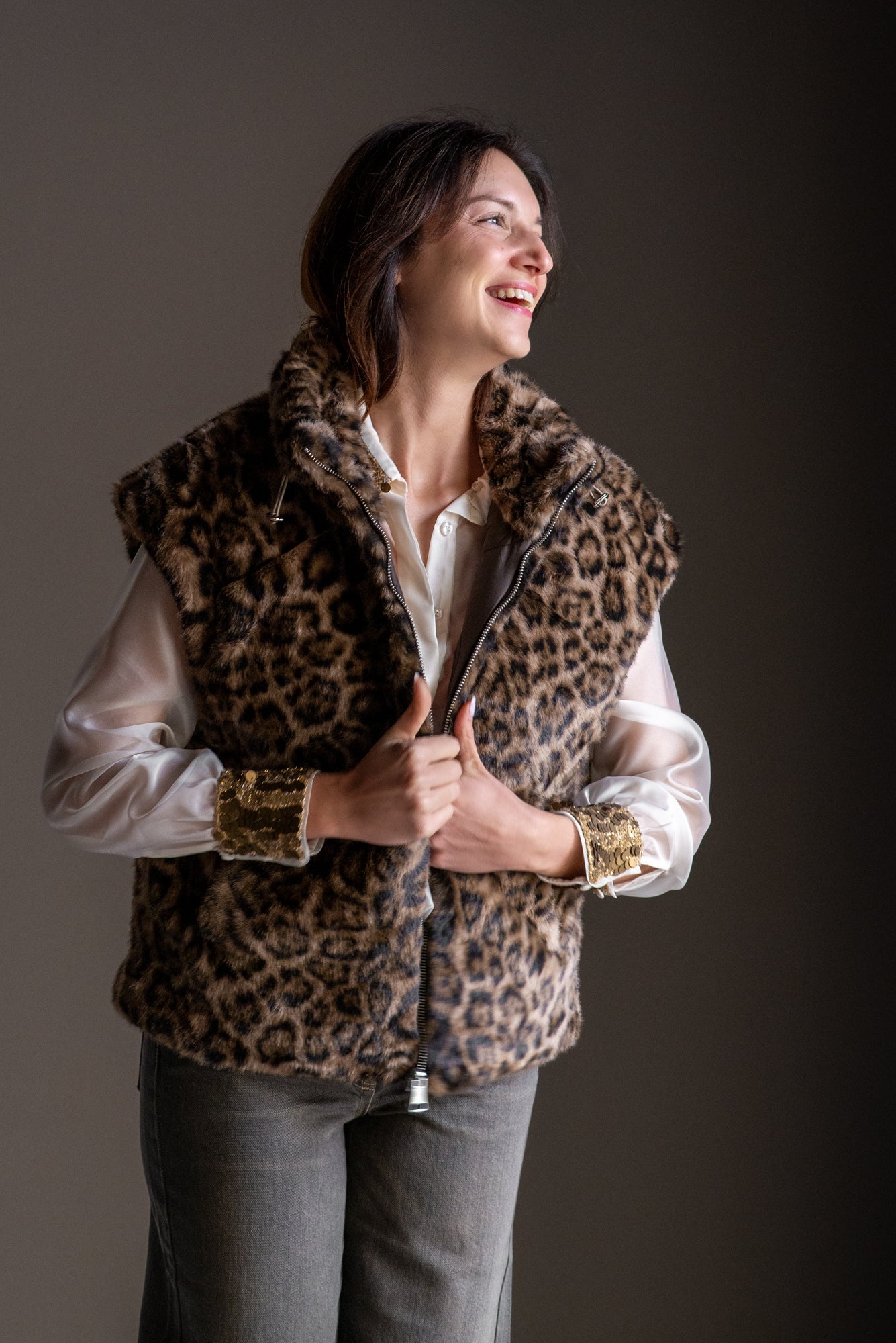 Gilet ecofur reversibile