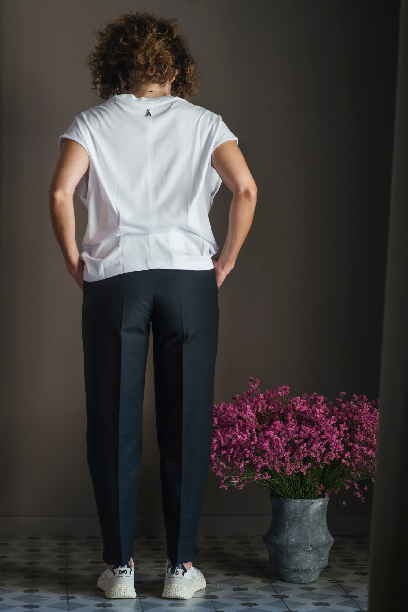 Pantalone chino in cotone nero