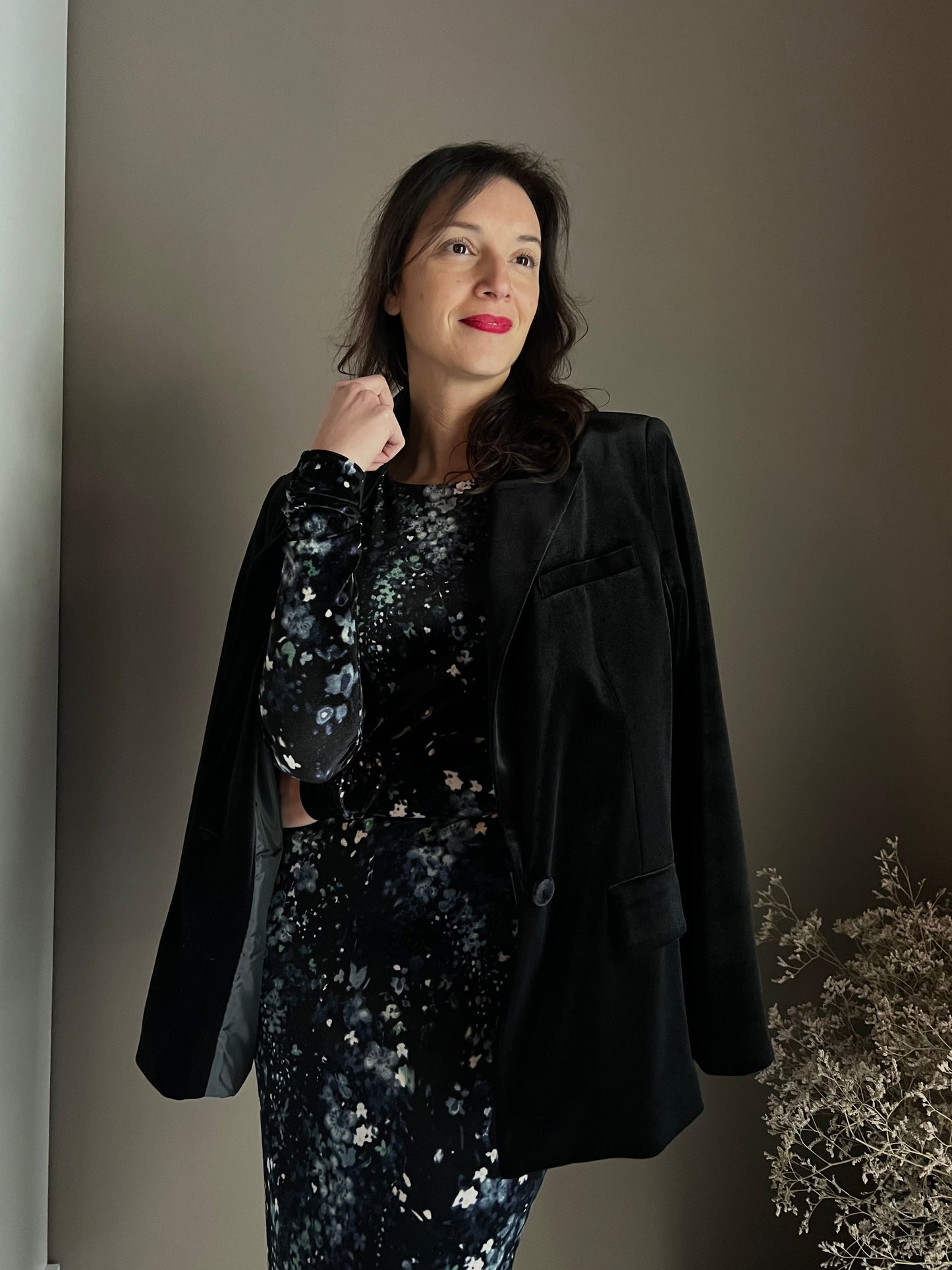 Giacca oversize in velluto nero So Allure