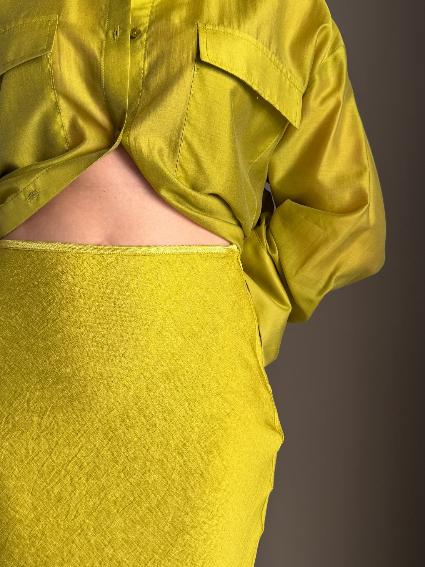 Gonna Lunga Lime in Misto Viscosa | So Allure