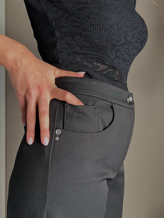 Pantalone palazzo effetto jeans