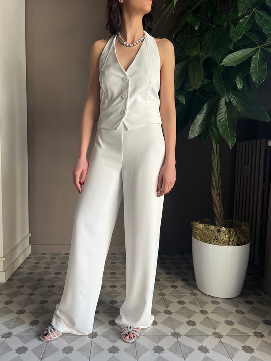 Pantaloni dritti in crepe
