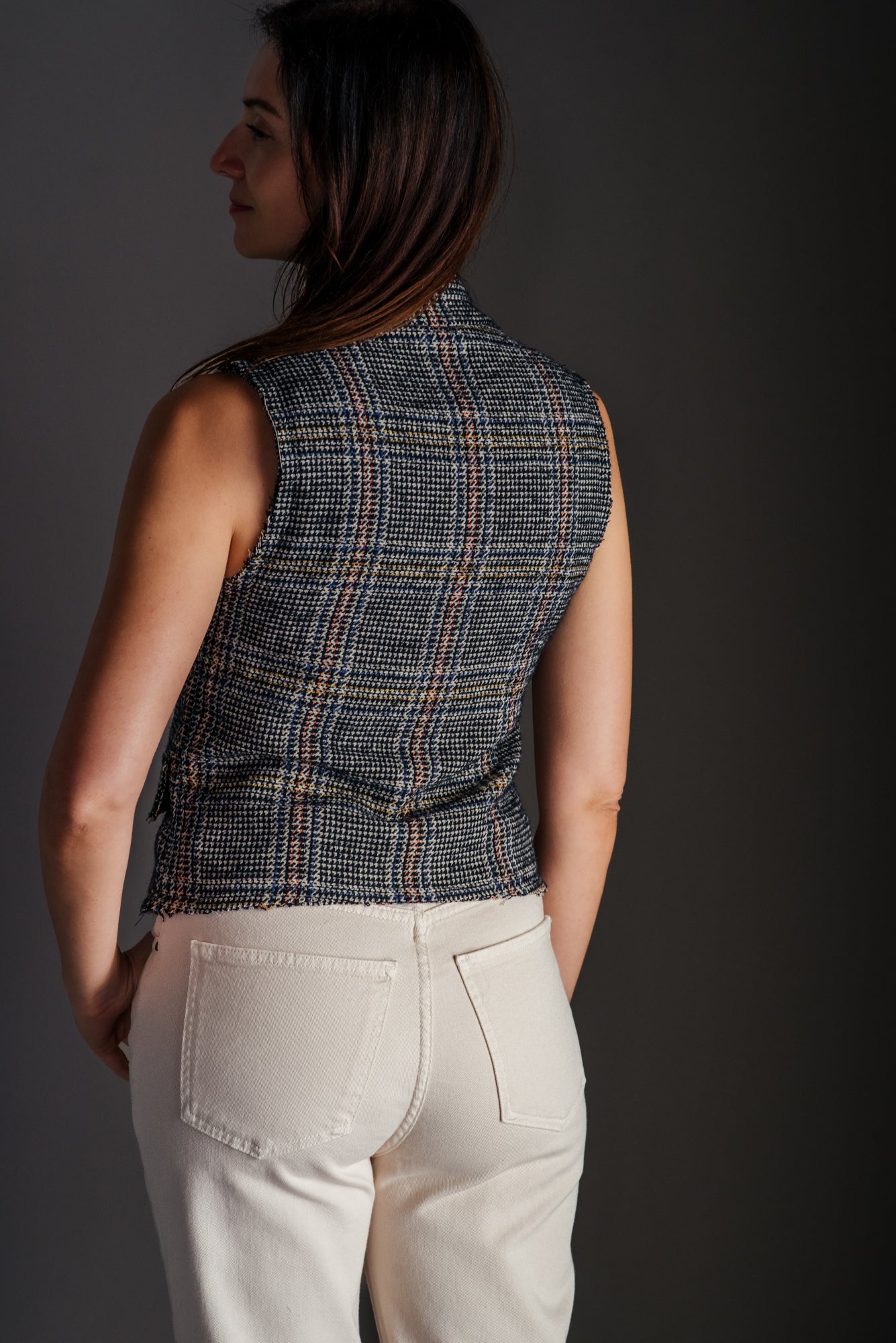 Gilet sagomato in misto lana A. Santi