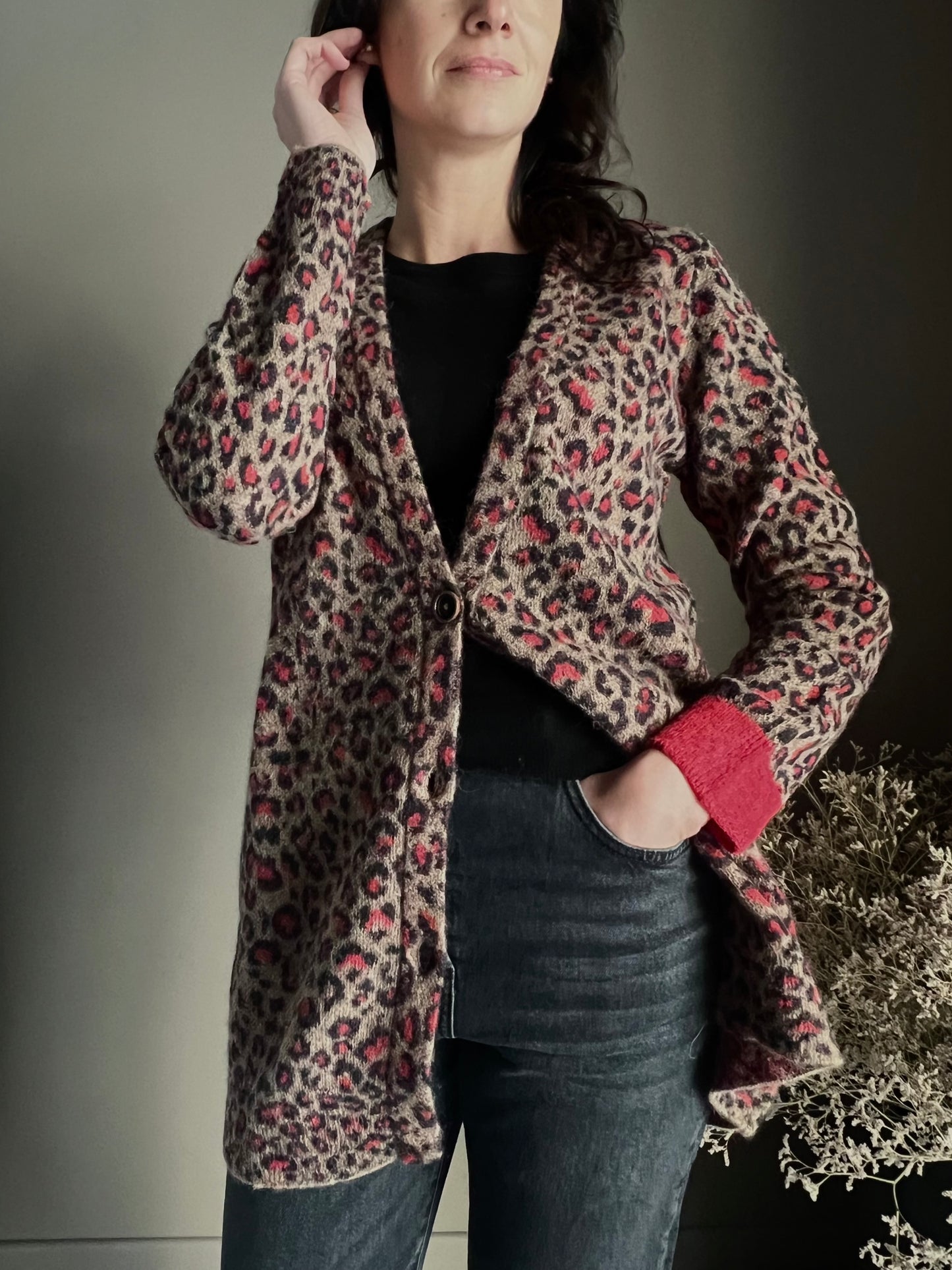 Cardigan maculato Alessia Santi in alpaca blend