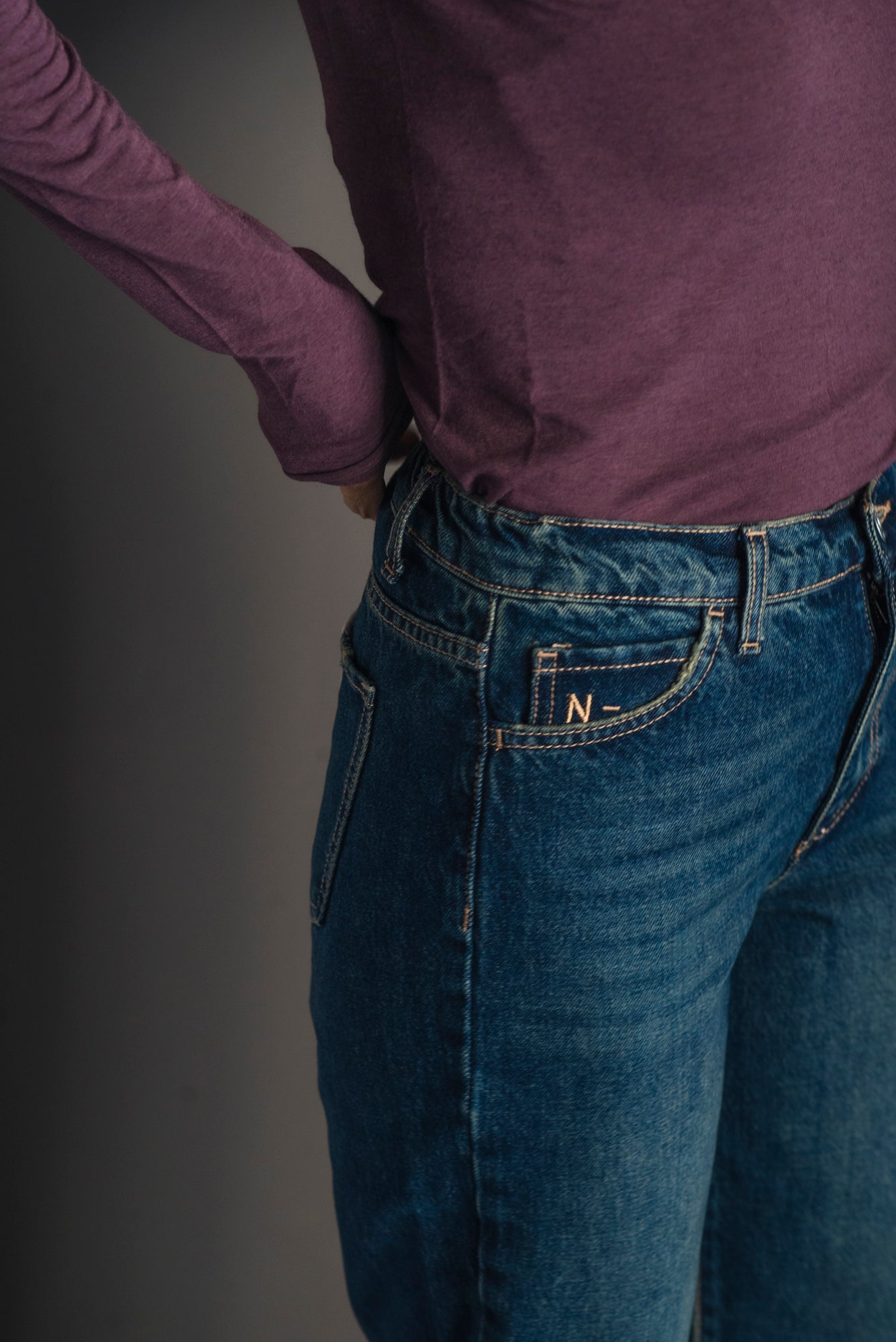 Pantalone denim Wide Leg -Noumeno Concept