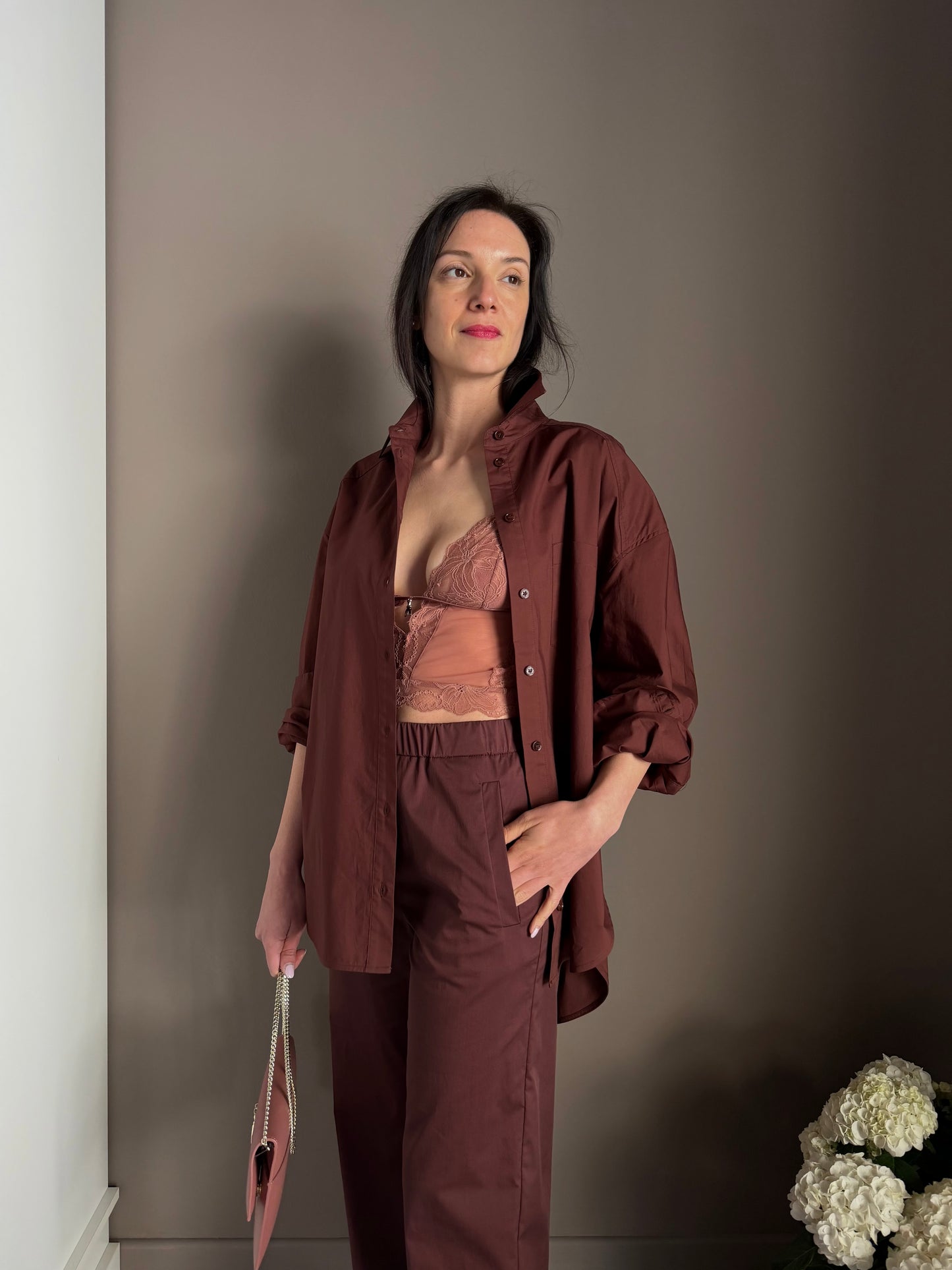 Camicia Oversize Patrizia Pepe – Marrone