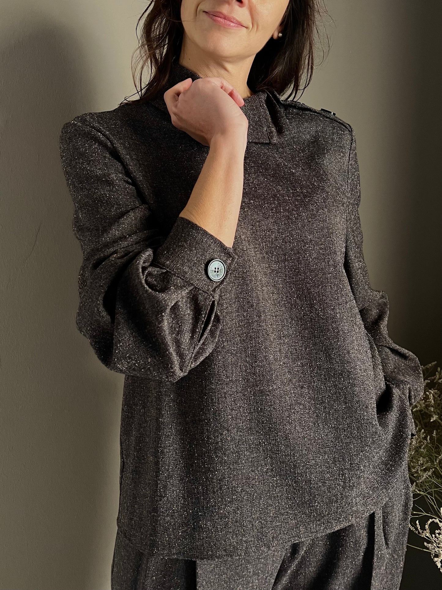 Maglia effetto abbottonato