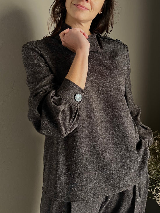 Maglia effetto abbottonato