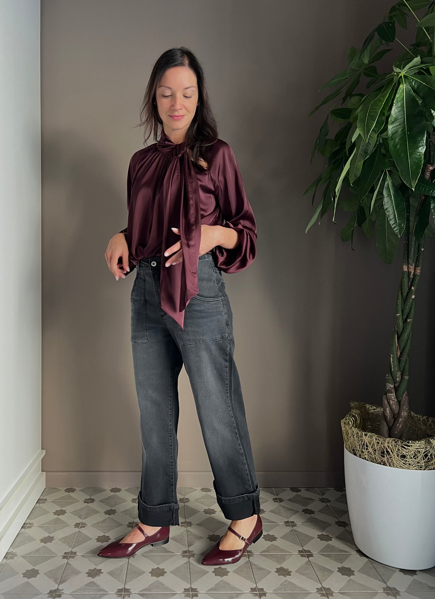 Pantalone denim Noumeno Concept nero
