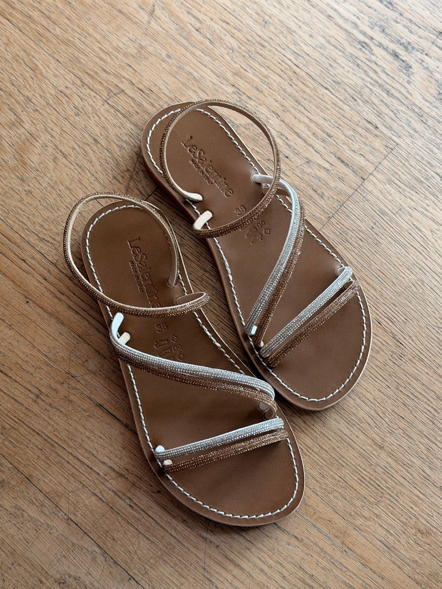 Sandalo Flat oro/argento Le Salentine