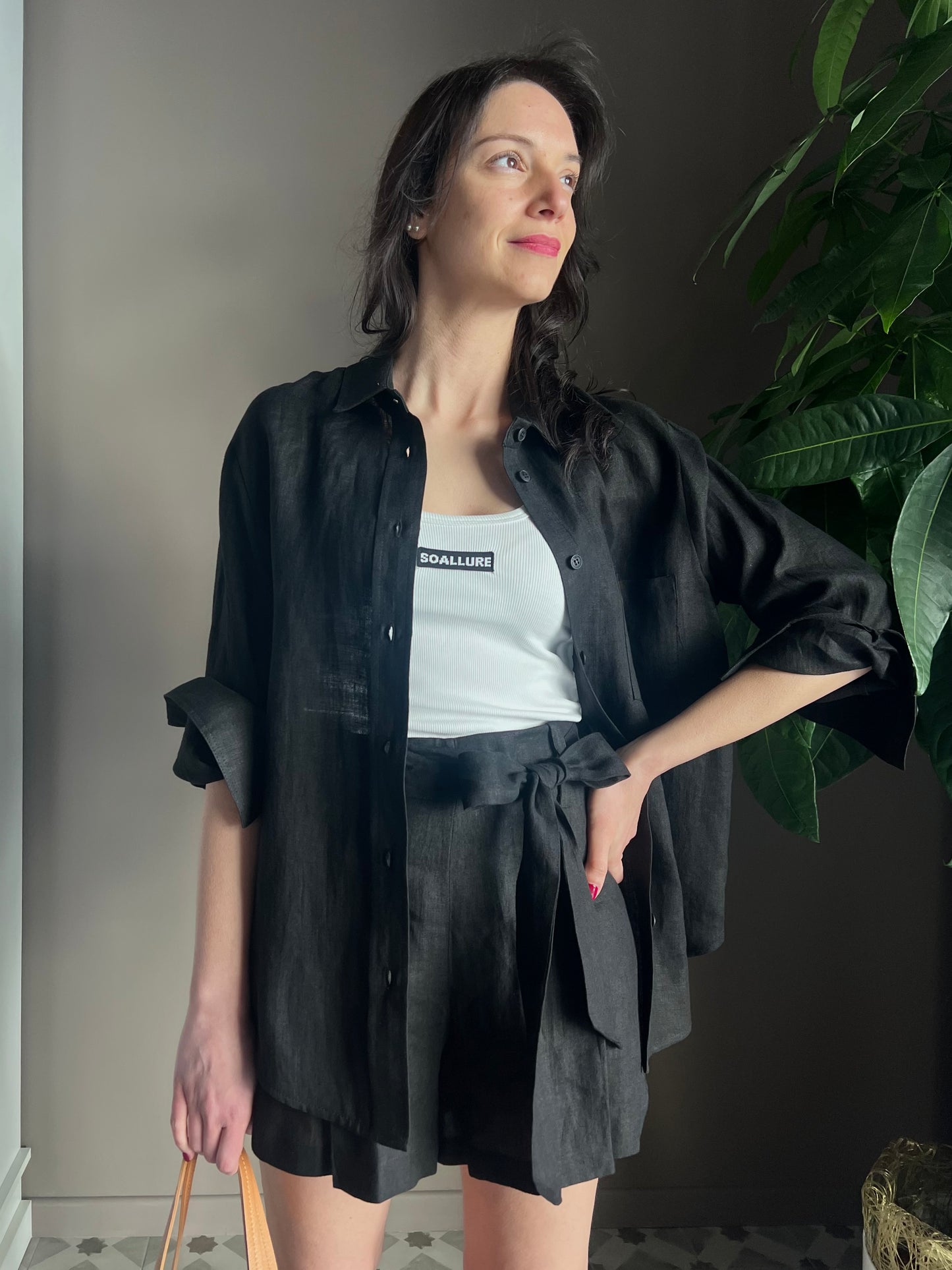 Camicia in lino linea maschile
