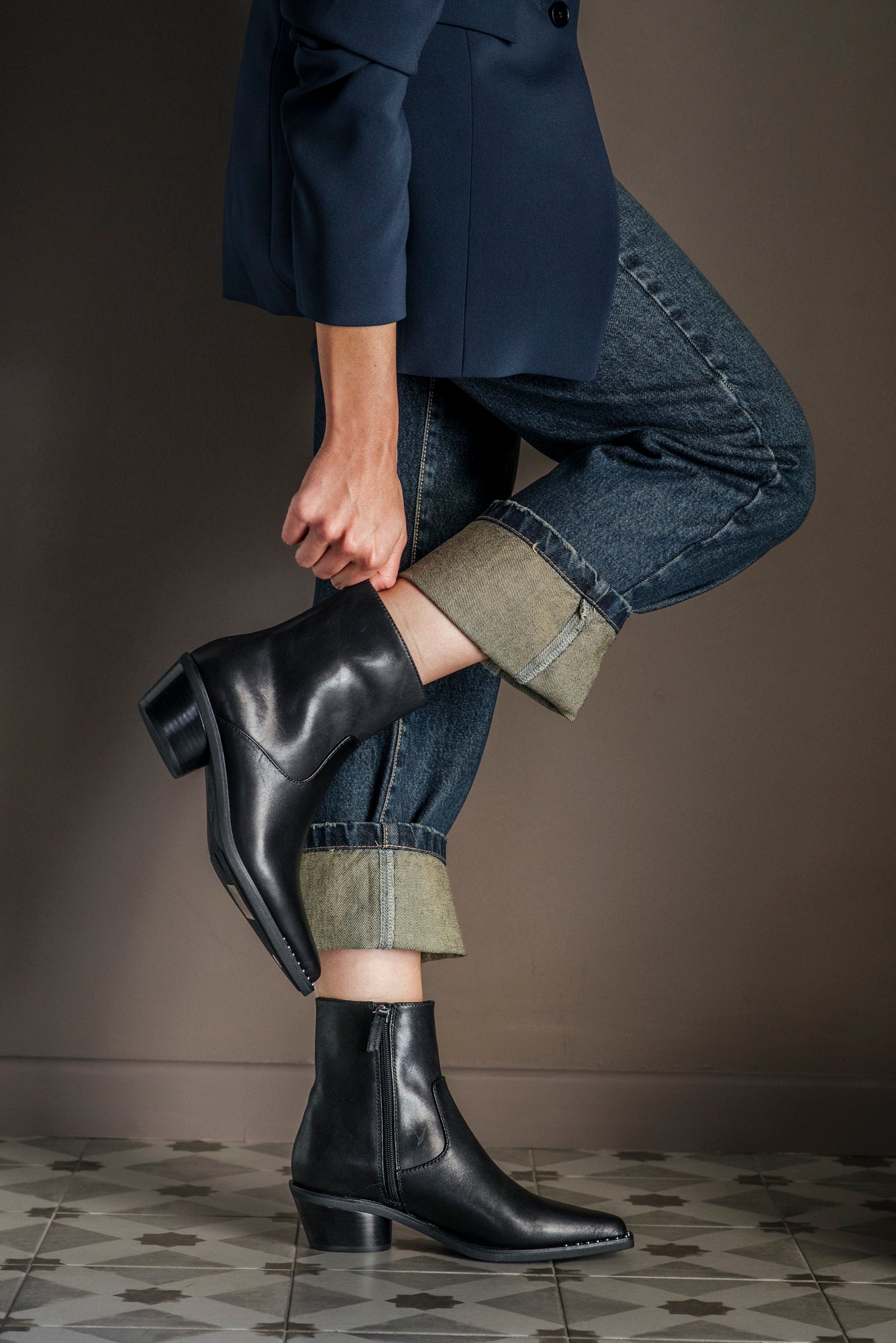 Stivaletto texano in pelle Ash