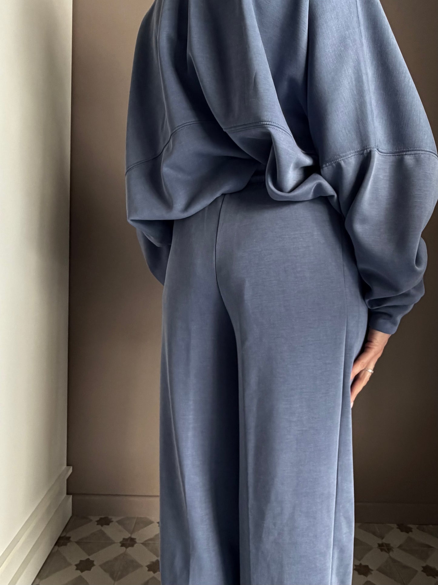 Pantalone in felpa rasata