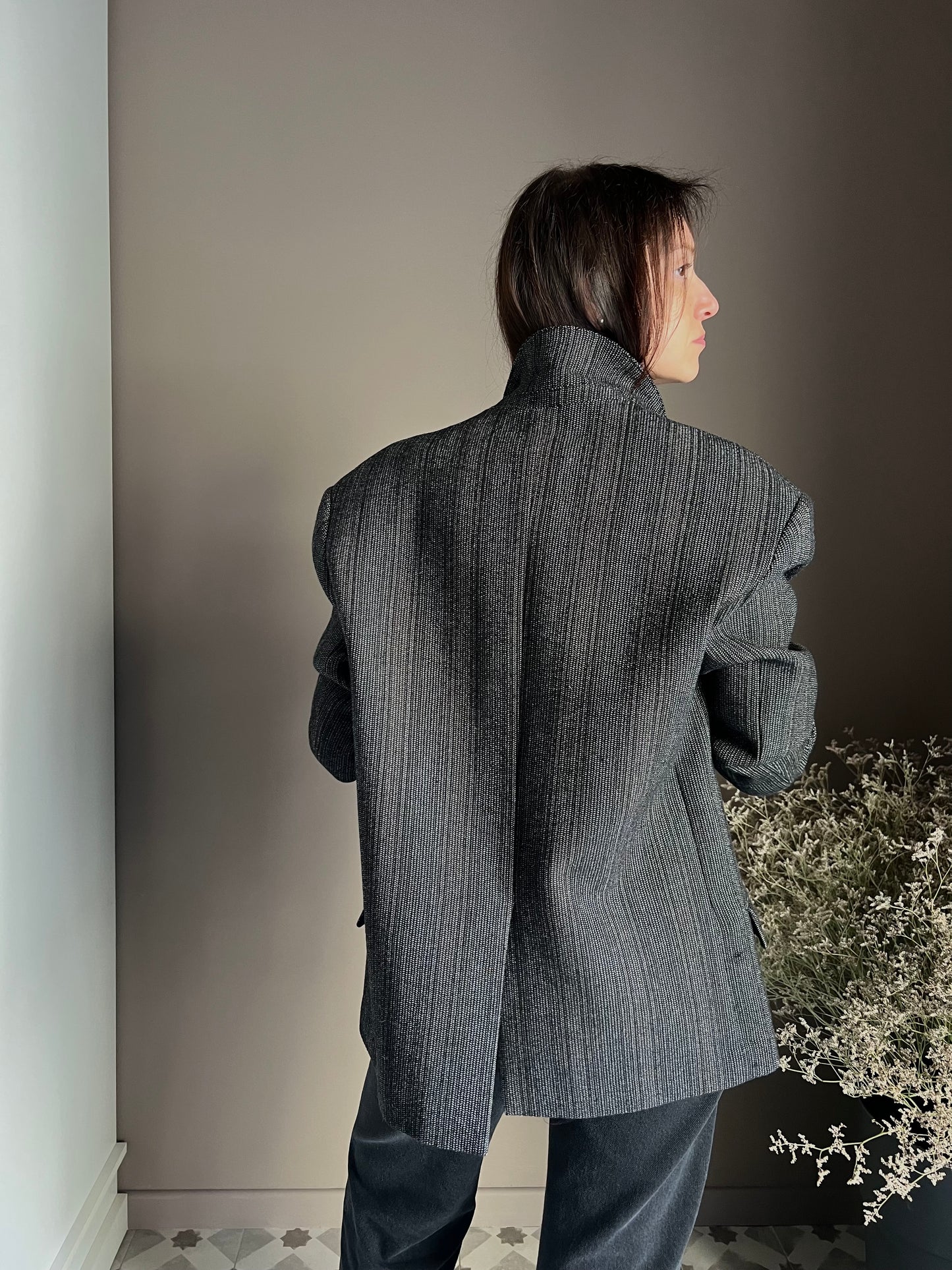Giacca oversize con strass