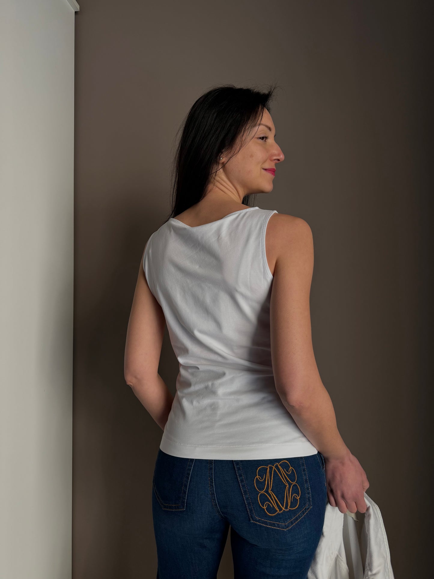 Canotta slim in cotone strech