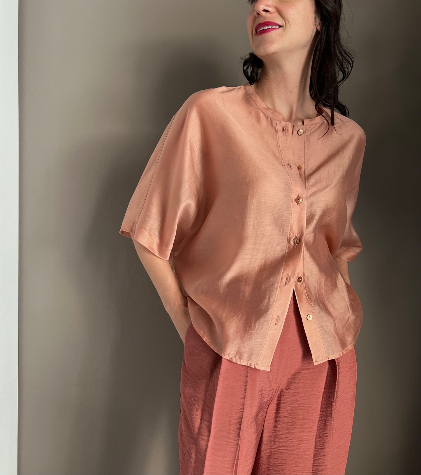 Camicia a scatolina manica corta