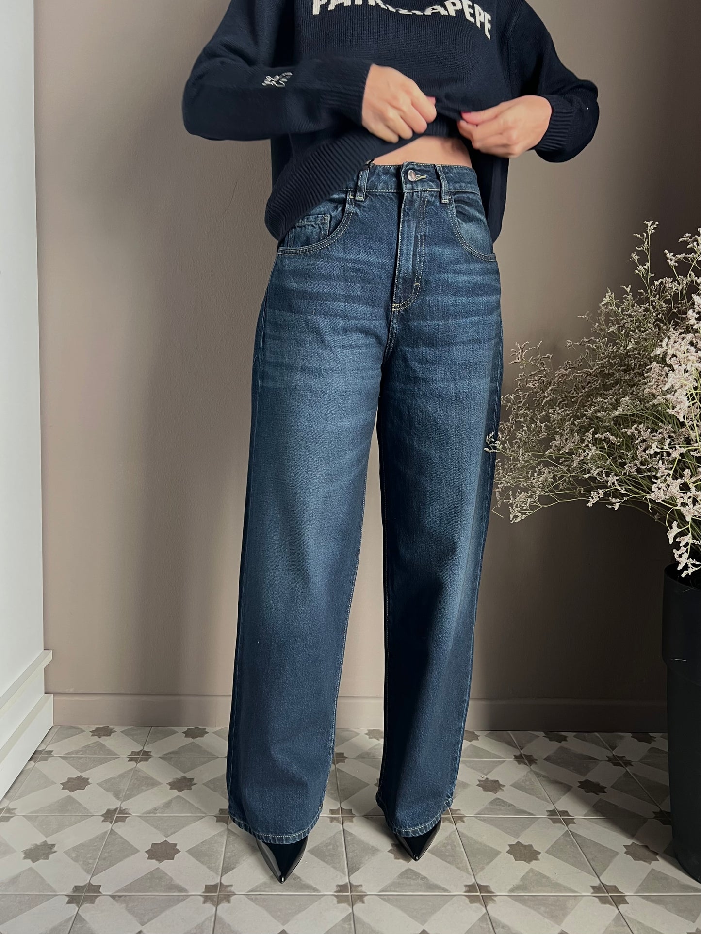 Pantalone Icon Denim Mod.Poppy Blu