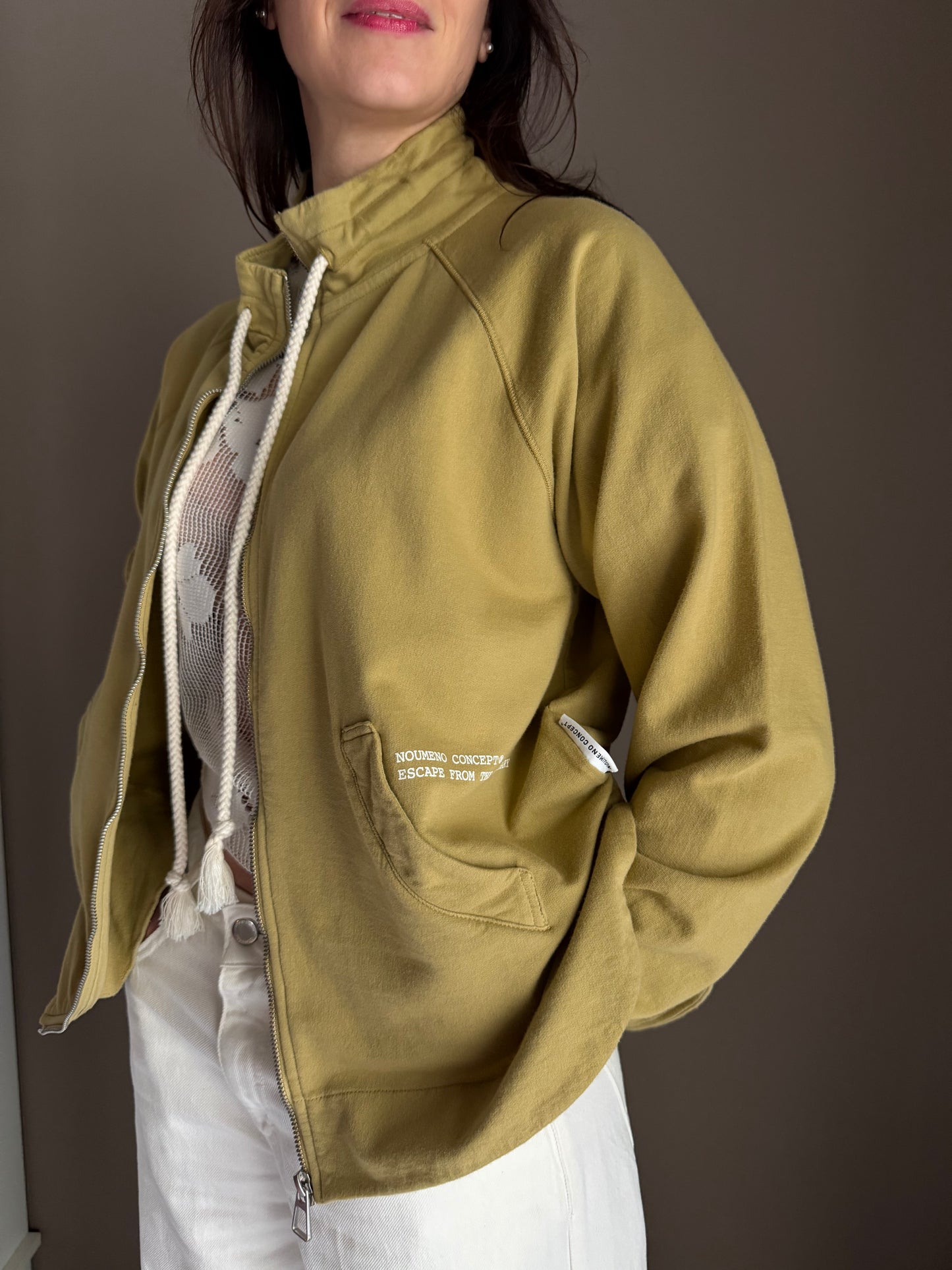 Felpa asimmetrica con zip