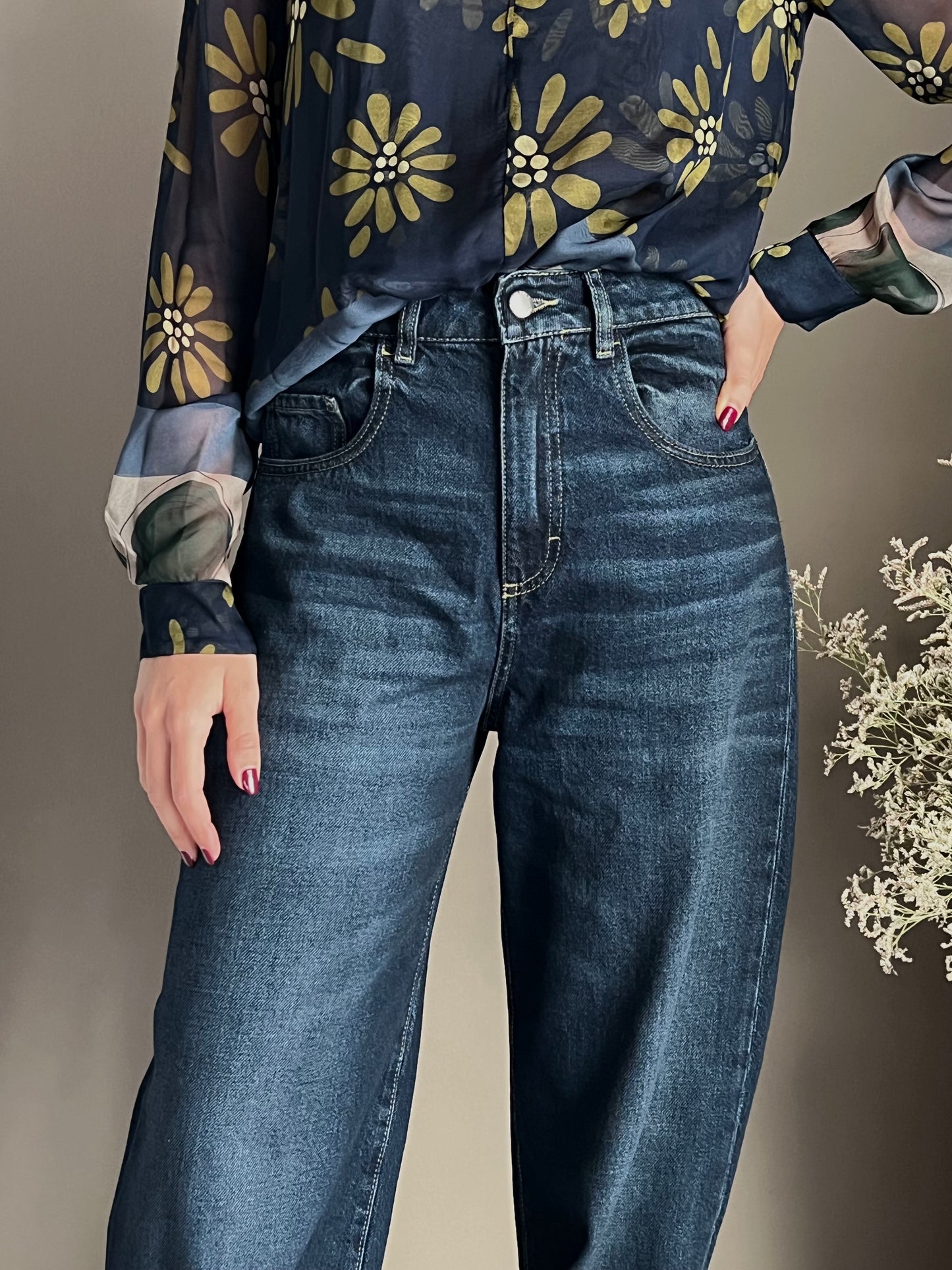Pantalone Icon Denim Mod.Poppy Blu