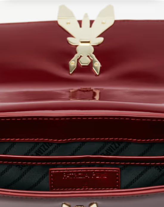 Borsa a spalla Fly in pelle verniciata