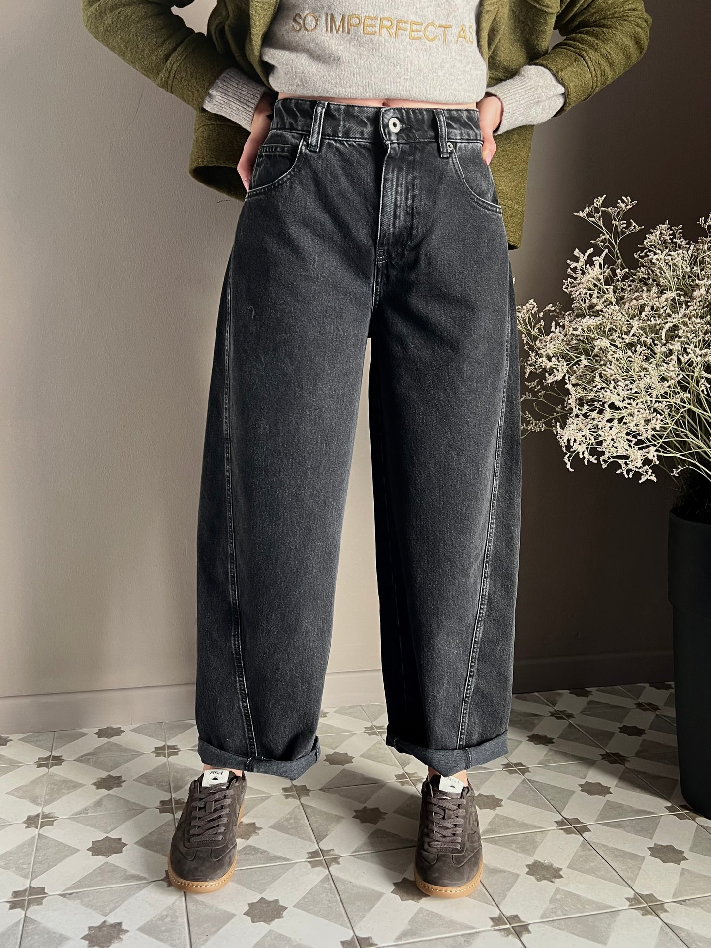 Pantalone denim Baloon Fit Solo Tre
