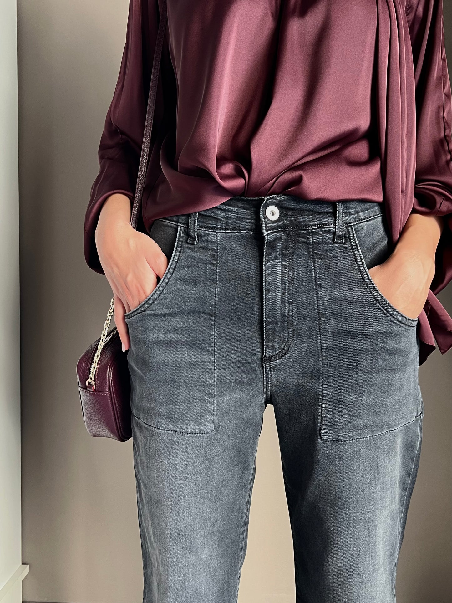 Pantalone denim Noumeno Concept nero