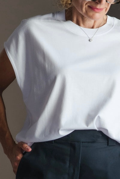 T-shirt in cotone oversize bianca