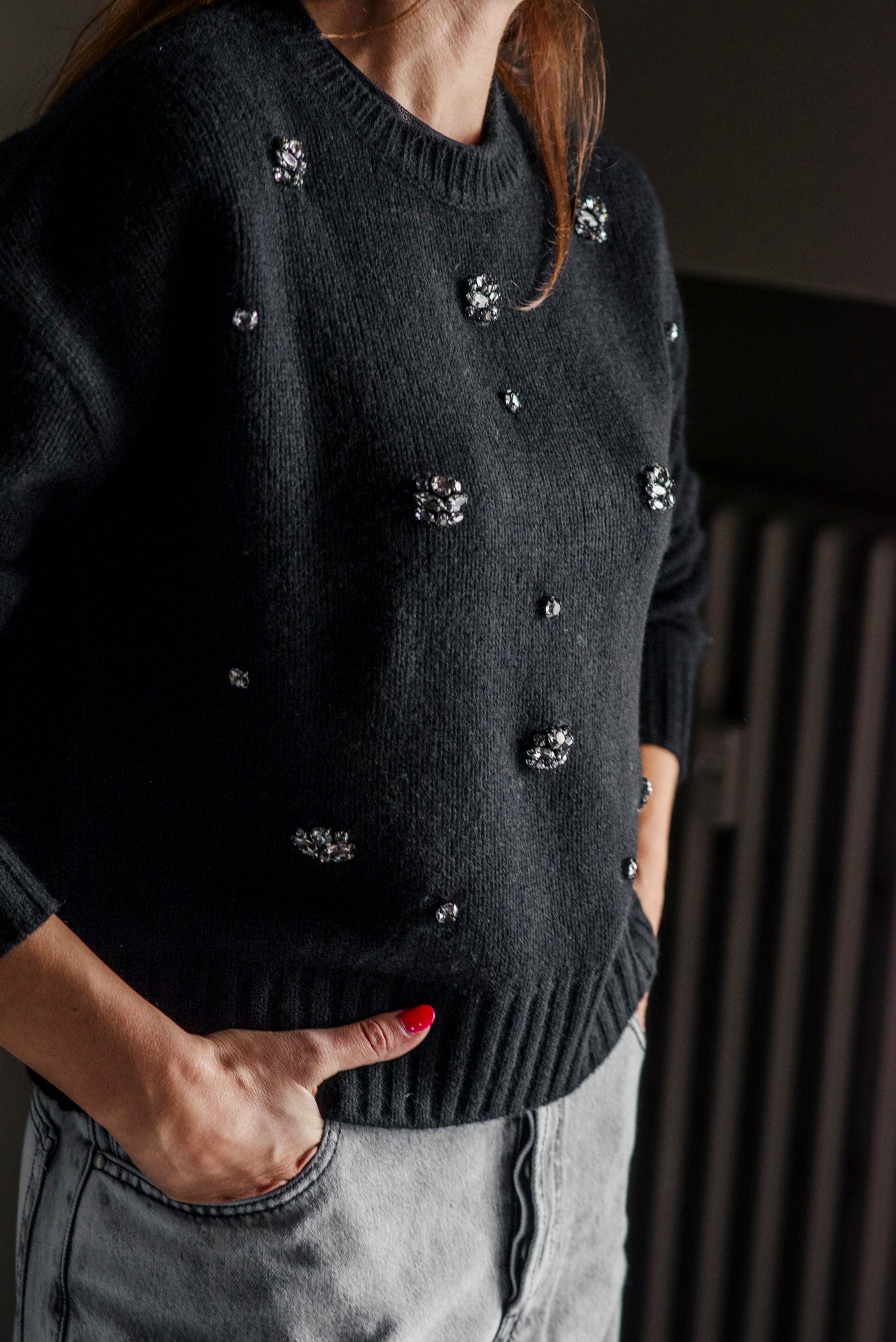 Maglia Nenette con Strass Applicati