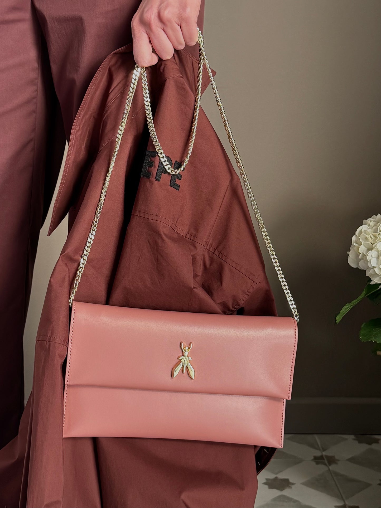 Patrizia Pepe - Pochette in Pelle Terracotta