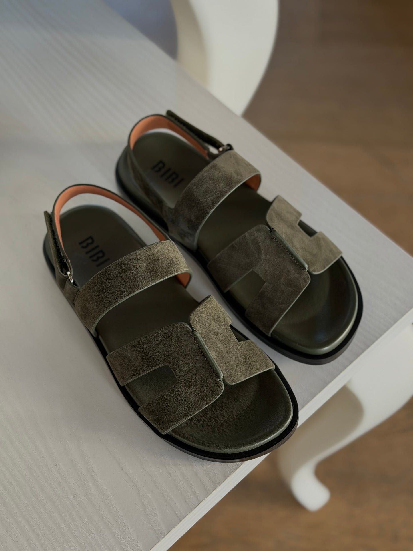 Sandalo Bibi Lou in Suede - Verde Kaki