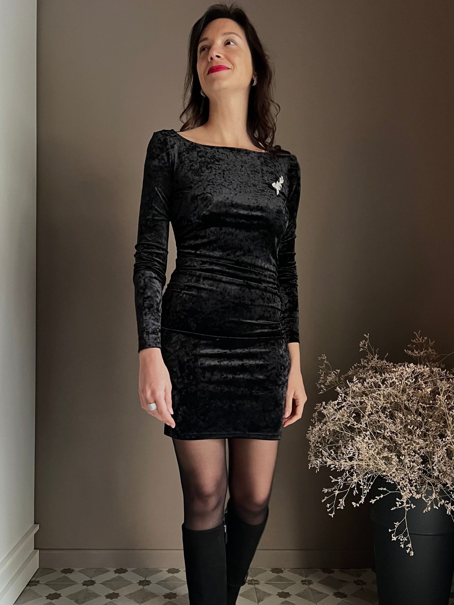 Mini abito in velluto