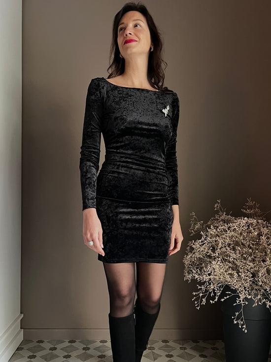 Mini abito in velluto