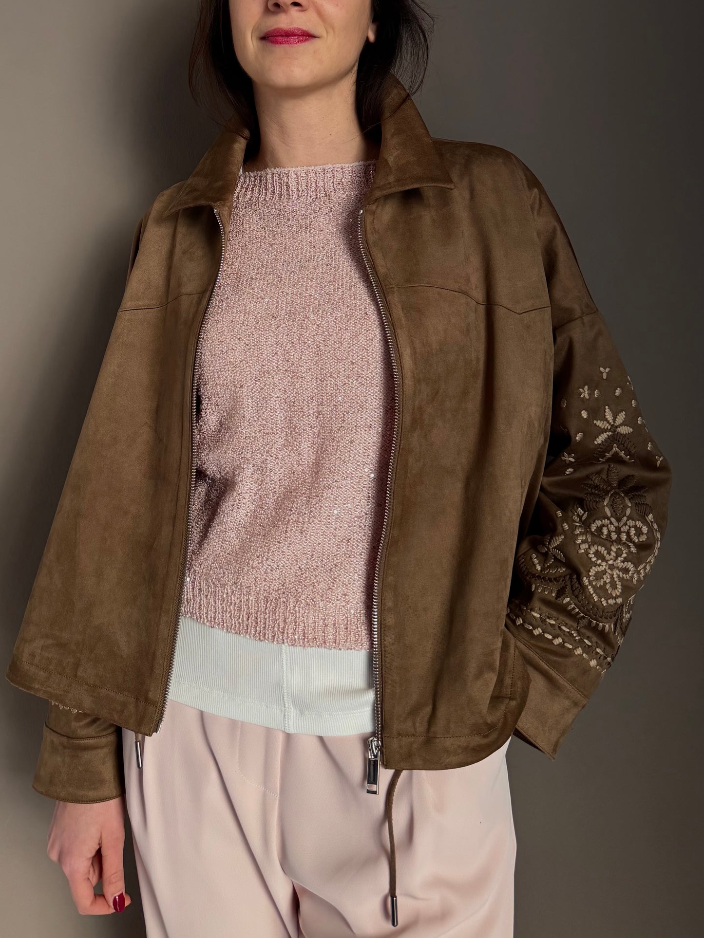 Maglia con micro paillettes
